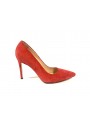 İnci Hakiki Deri Süet Kırmızı Kadın Klasik Topuklu Ayakkabı 7038 120130009065