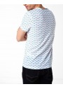 Defacto Erkek Beyaz Mikro Desenli T-Shirt F4886AZ
