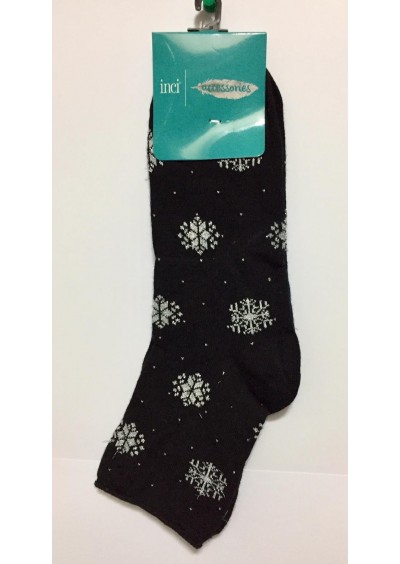 İnci Kadın Siyah Çorap 5281