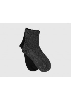 Socksmax Siyah Simli Kadın 2Li Çorap 80205054100