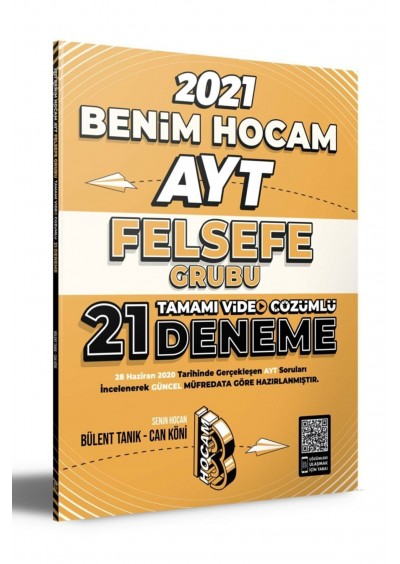 Benim Hocam Yayınları 2021 Ayt Felsefe Tamamı Video Çözümlü 21 Deneme Sınavı