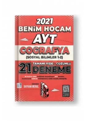 Benim Hocam Yayınevi 2021 Ayt Coğrafya Vid.çöz Deneme | Bayram Meral | Benim Hocam Yay