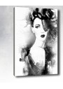 Kadın Portre Siyah Beyaz Kanvas 30x20cm