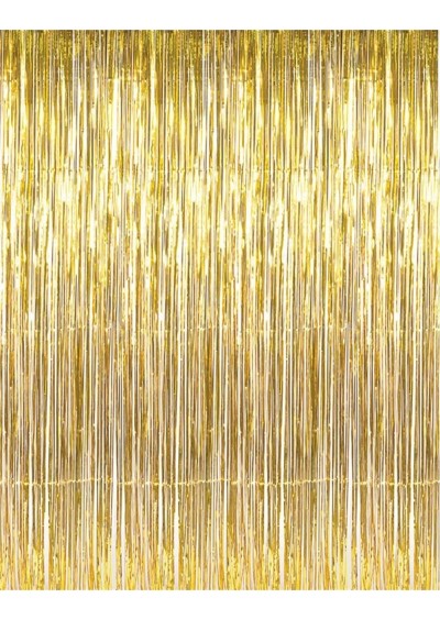 GOER 3.2 ft x 9.8 ft Parti Fotoğraf Arka Planı Düğün Dekor için Metalik Tinsel Folyo Fringe Perdeler