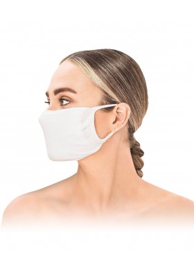 Superior Masqe Cepli Yıkanabilir Antibakteriyel Maske 3 Adet Beyaz maske