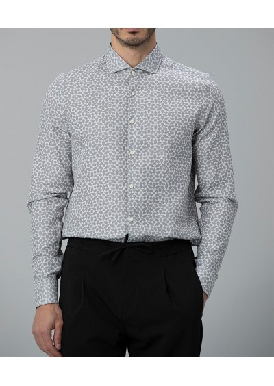Lufian Remo Smart Gömlek Comfort Slim Fit Gri 111010270