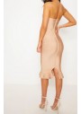 Prettylittlething Clx9503/10 Camel Fırfır Etek Kadın Elbise