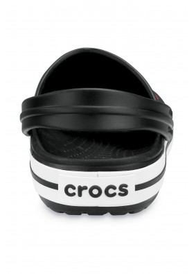 Crocs  Siyah Unisex Crocband Kenarı Siyah Beyaz Çizgili Terlik 11016