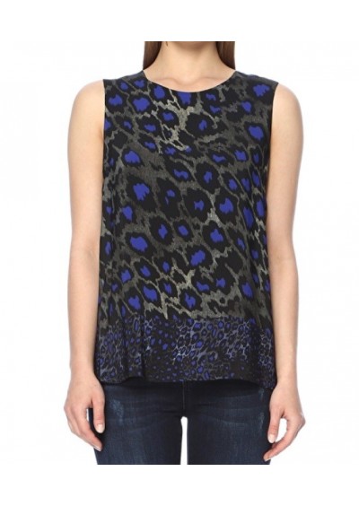 Network Kadın Casual Saks Desen Bluz 1063874