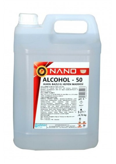 Nano Alcohol- 50 Bazlı El Hijyen Maddesi 5Kg
