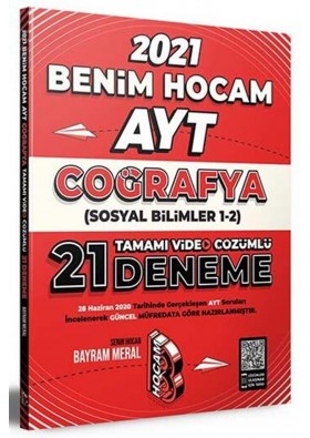 Benim Hocam Yayınevi 2021 Ayt Coğrafya Vid.çöz Deneme
