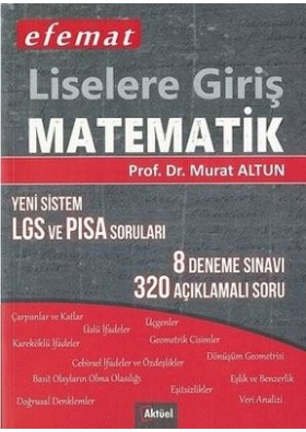 Efemat Liselere Giriş Matematik  - Aktüel Yayınları