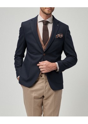Altınyıldız Classics Erkek Lacivert-Bej Slim Fit Kombinli Takım Elbise 4A3120100101