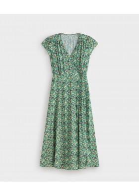 Oysho Çiçekli Yeşil Kadın Elbise 1960/190/571