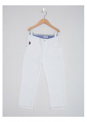 US Polo Assn Erkek Çocuk Beyaz Pantolon G083SZ078.000.974554.