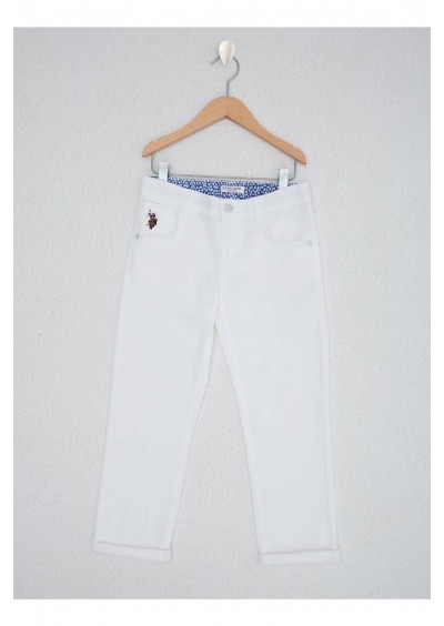US Polo Assn Erkek Çocuk Beyaz Pantolon G083SZ078.000.974554.
