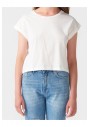 Dilvin Kadın T Kol T-shirt-Ekru 3431