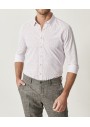 Altınyıldız Classics Erkek Beyaz Turuncu Baskılı Düğmeli Yaka Tailored Slim Fit Gömlek 4A2020200027