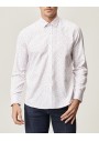 Altınyıldız Classics Erkek Beyaz-Bordo Tailored Slim Fit Armürlü Gömlek 4A2020200052