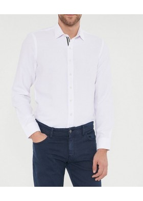 Altınyıldız Classics Erkek Beyaz Tailored Slim Fit Armürlü Gömlek 4A2020100043