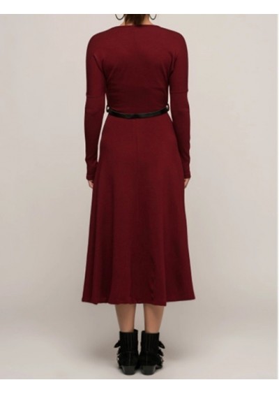 New Station Kadın Bordo Elbise