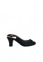 İnci Kadın Siyah Fiyonk Topuklu Ayakkabı B12540