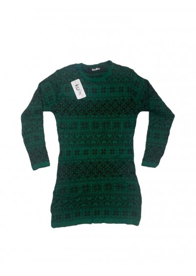 Fulla Kadın Yeşil Triko Elbise