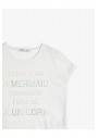 Koton Kız Çocuk Ekru T-Shirt 0YKG17453OK