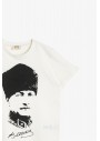 Koton Erkek Çocuk Ekru Atatürk Baskılı T-Shirt 0YKB16259OK