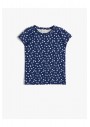 Koton Kız Çocuk Lacivert Desenli T-Shirt 0YKG17151OK