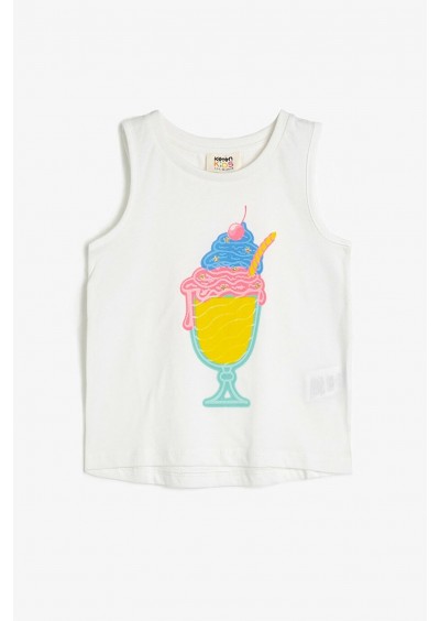 Koton Ekru Kız Çocuk Atlet 0YKG37656OK