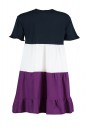 TRENDYOLMİLLA Lacivert Renk Bloklu Örme Elbise TWOSS20EL1638