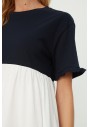 TRENDYOLMİLLA Lacivert Renk Bloklu Örme Elbise TWOSS20EL1638