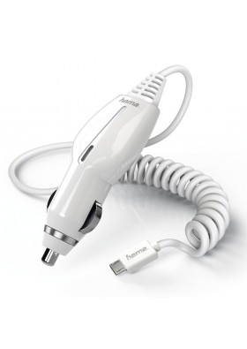 Hama Araç Şarj Kablosu, Micro USB, Beyaz 00108164