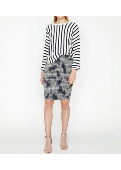 Koton Kadın Siyah Desenli Etek 9KAK73932EK