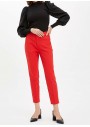 Defacto Kadın Kırmızı Dokuma Pantolon N1155AZ20SP