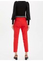 Defacto Kadın Kırmızı Dokuma Pantolon N1155AZ20SP