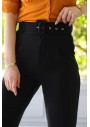 Die&More Kemerli Kadın Pantolon Siyah 19Y4000