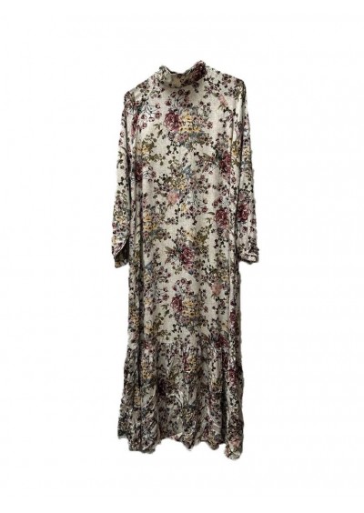 Vera Life Çiçek Desenli Tesettür Elbise 2749