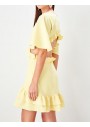 TRENDYOLMİLLA Sarı Bel Dekolteli Elbise TPRSS19UT0135