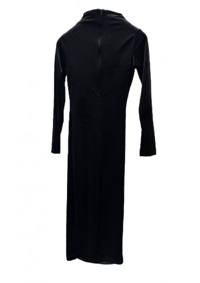 Massband Kadın Siyah Kadife Elbise