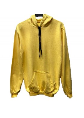 Kapüşonlu Sarı Unisex Sweatshirt