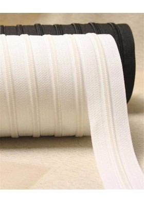 M Plastik Fermuar Beyaz 400mt Başlık Dahil