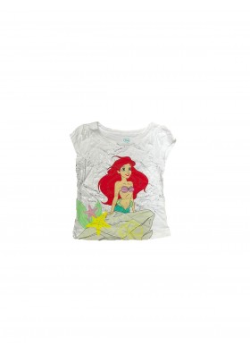 Disney Kız Çocuk Ariel Beyaz Tişört 2S174634