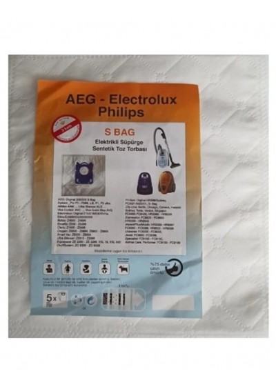 Philips Aeg-electrolux- S Bag Serileri Toz Torbası 5 Adet
