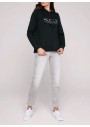 Soccx Kadın Siyah Kapüşonlu Sweatshirt  SP2300-3554-44