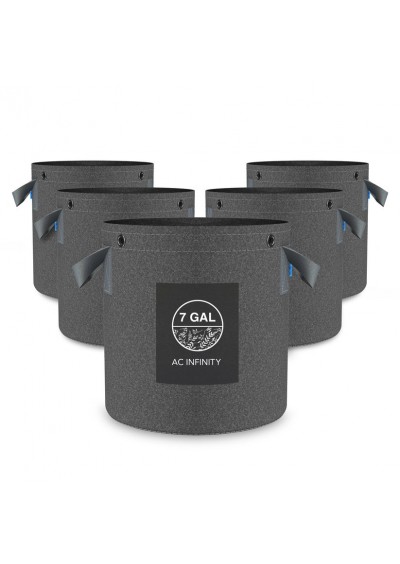 AC INFINITY AC-PFP7 AĞIR HİZMET BEZ KAPLARI, 7 GALON, 5'Lİ PAKET
