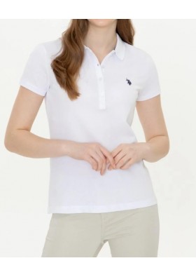 U.S. Polo Assn. Kadın Beyaz Polo Yaka T-shirt G082GL011.000.1359732