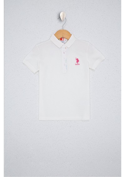 U.S. Polo Assn. Beyaz Kız Çocuk T-Shirt G084SZ011.000.1191190