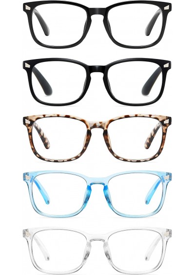 CCVOO 5'li Paket Okuma Gözlüğü Mavi Işık Engelleme Kadın/Erkek +1.25